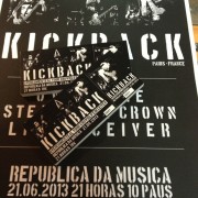 Bilhete Kickback @ Républica da Musica – 21 Junho 13